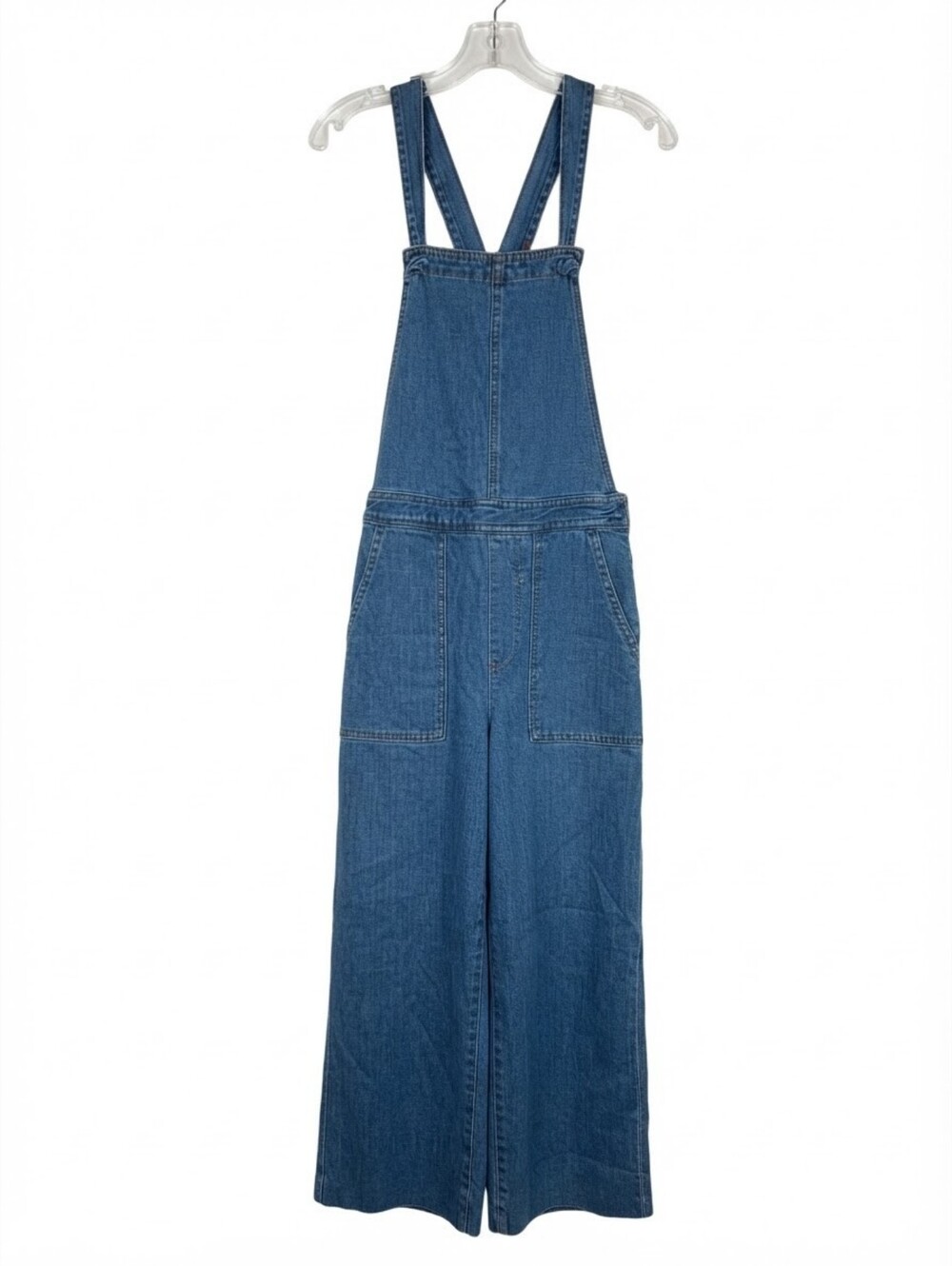 Current Air Denim Wide-Leg Overalls - Small